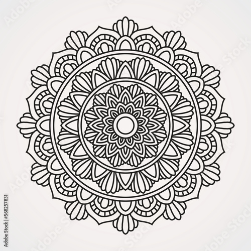 Photography decorative patterns of mandala flowers with decoration
