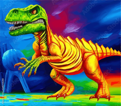 dinosaur vivid and vibrant colors © lucas