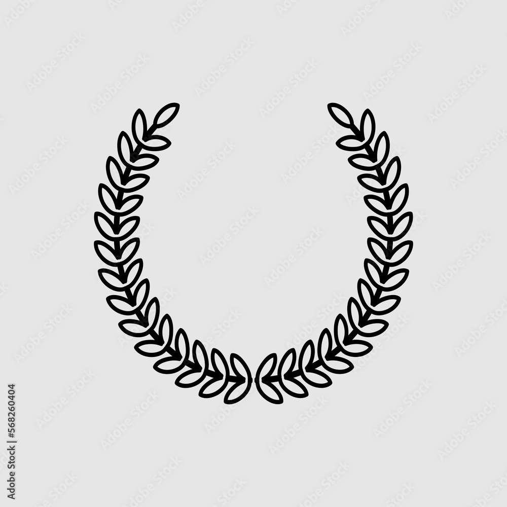 Laurel wreath Icon Vector. trendy style illustration on white background Laurel wreath Icon Vector. trendy style illustration on white background