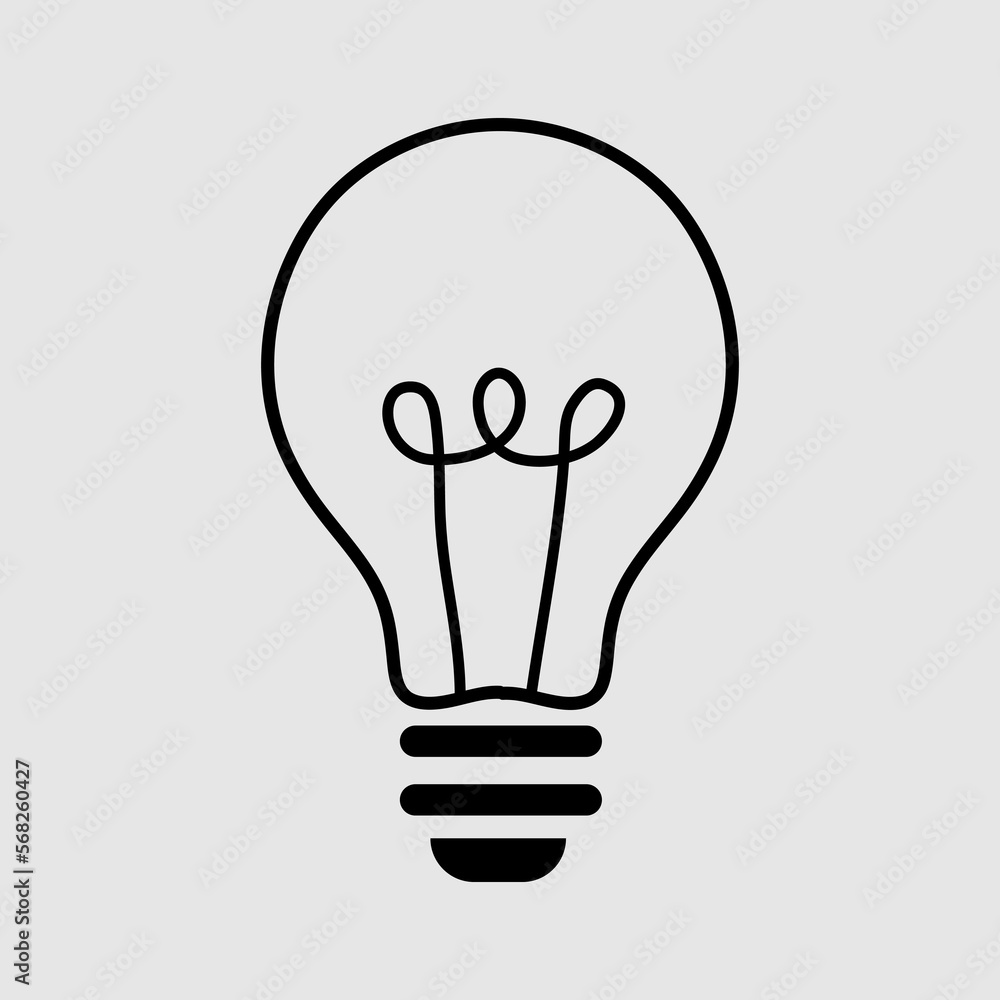 Light lamp Icon Vector. trendy style illustration on white background..eps Light lamp Icon Vector. trendy style illustration on white background..eps