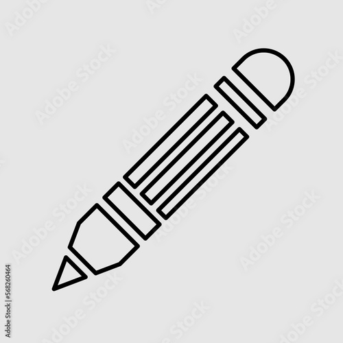 Pencil Icon Vector. Perfect Black pictogram illustration on white background