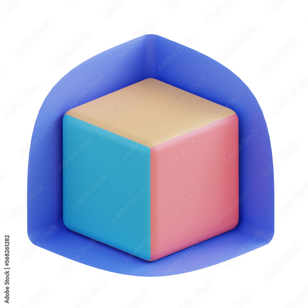 Fototapeta premium 3D illustration 3d modelling