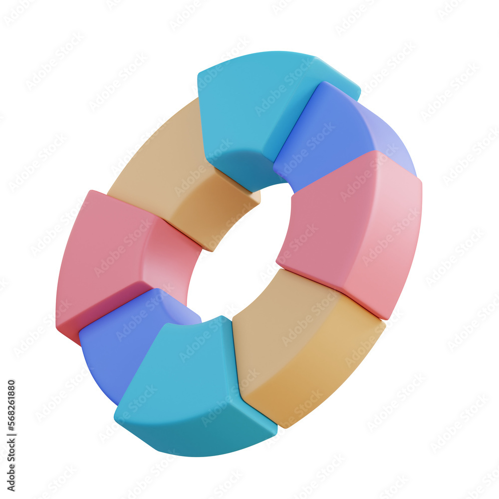 Obraz premium 3D illustration circle color palette