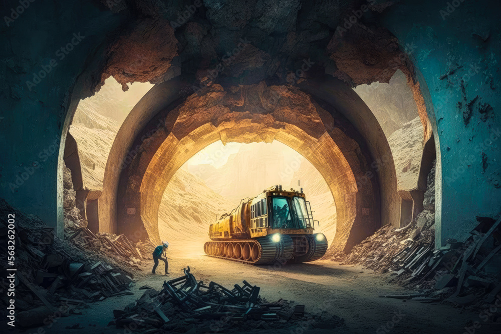 tunnel excavation - Generative AI