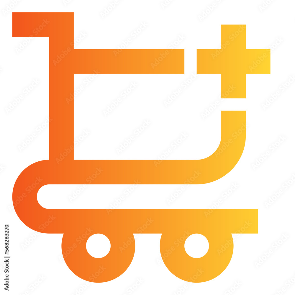 Obraz premium cart gradient icon