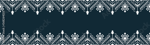 seamless pattern abstract ethnic geometric embroidery design repeating background texture in black and white.wallpaper and clothing. EP.7