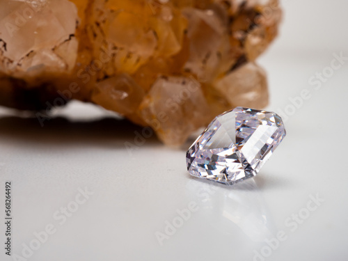 Close up shoot of a beautiful and sparkling diamond
