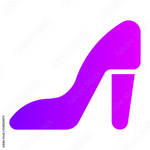 high heels gradient icon