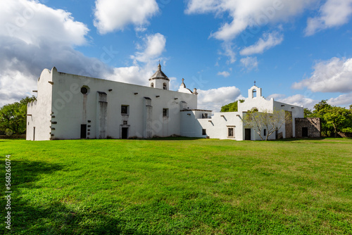 Mission Santo Espiritu in Goliad Texas built in the 1700's. photo