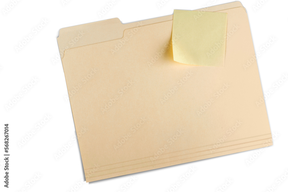 File Folder with Documents and Note File Folder with Documents and Note