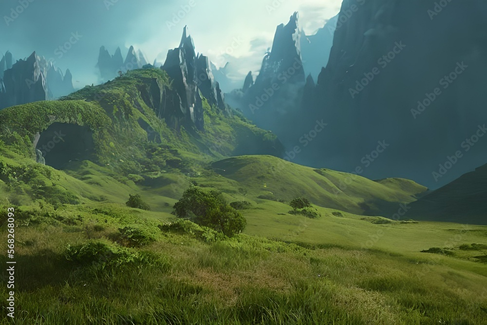 Fototapeta premium Scenic Sadness Generative AI