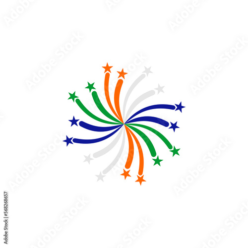 India national flags icon set, India independence day icon set vector sign symbol