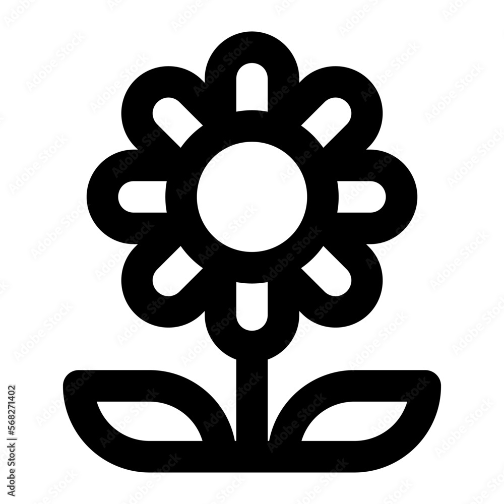 Isolated sunflower in outline icon on white background. Flower blossom, spring, autumn, summer, gardening Isolated sunflower in outline icon on white background. Flower blossom, spring, autumn, summer, gardening