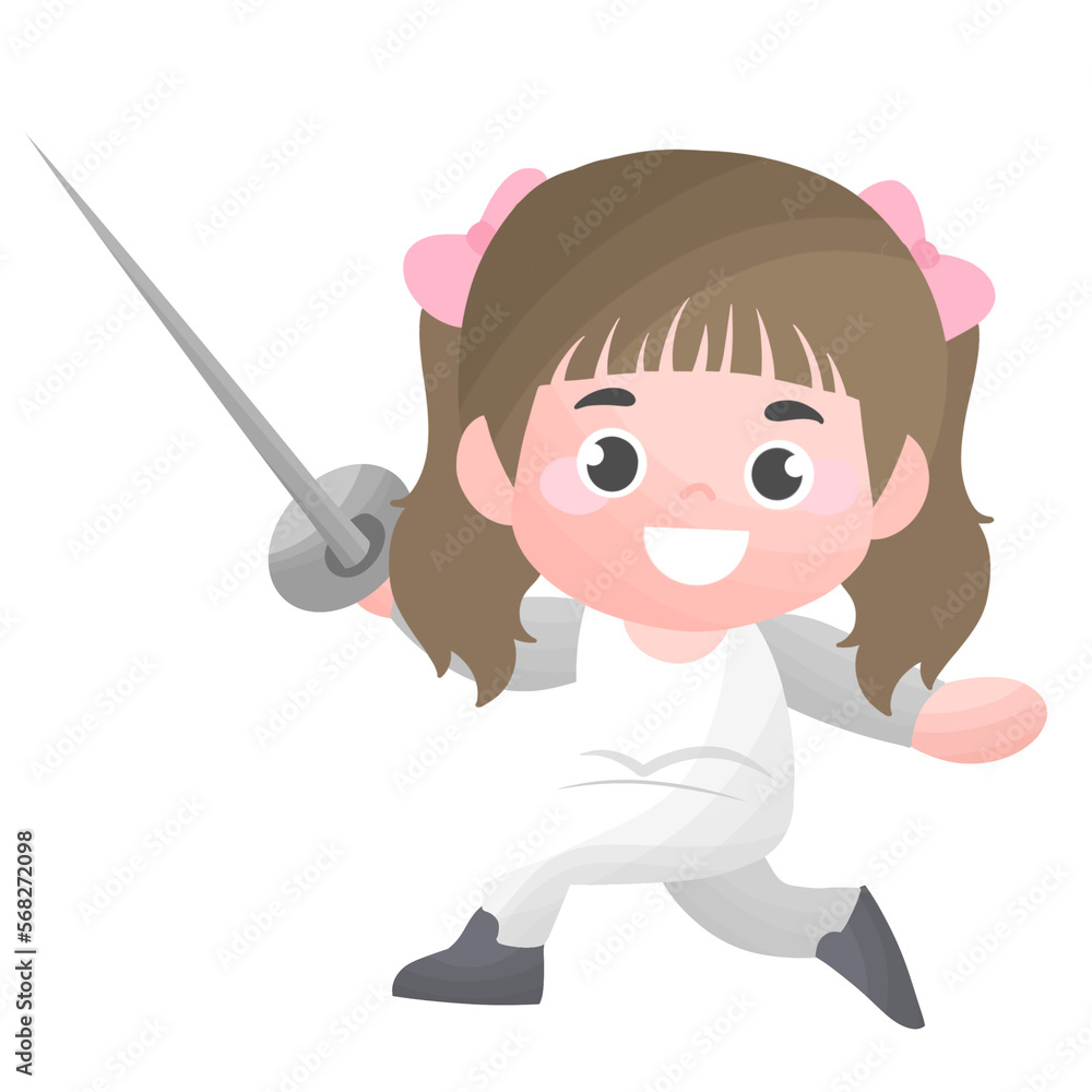 little girl fencing little girl fencing