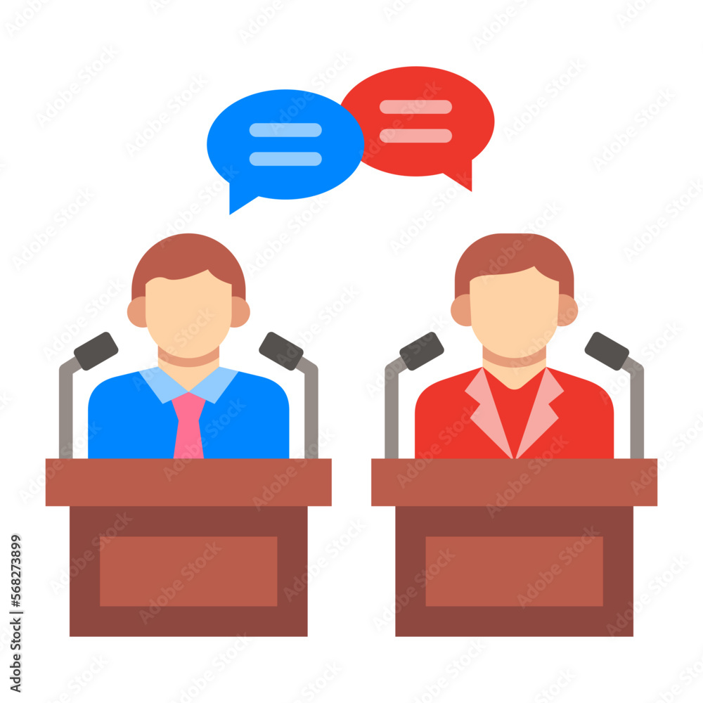 Debate Flat Icon