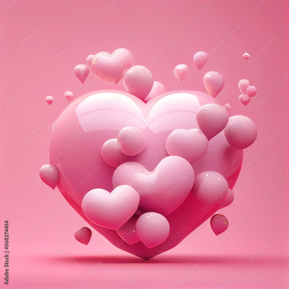 Valentine concept in Romantic with Love Elements. Generative AI