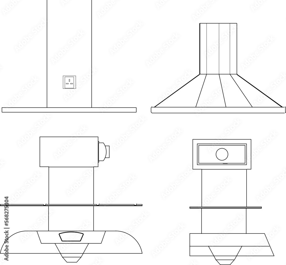Fototapeta premium sketch of kitchen sink