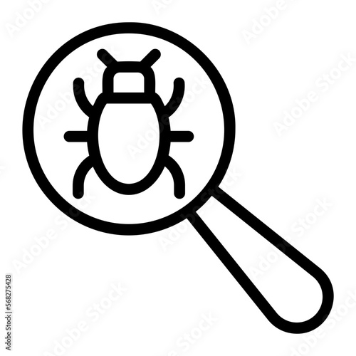 debugging line icon