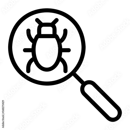 debugging line icon
