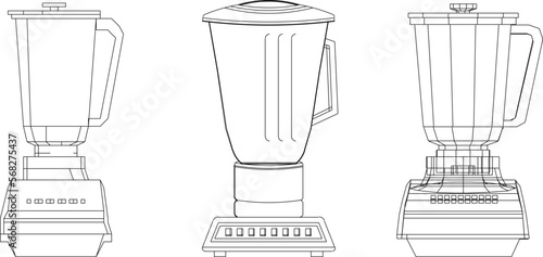 Sketch vector illustration of a blender for cooking