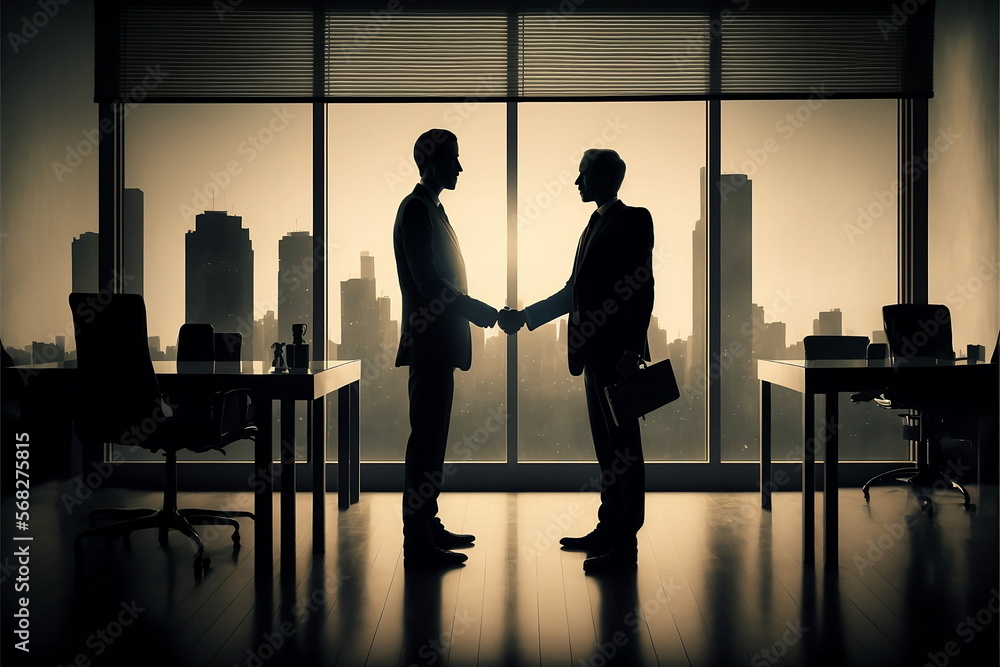 Geschäftstreffen mit Geschäftspartnern. Handschlag im Büro zum Vertragsabschluss.
Geschäftstreffen mit Geschäftspartnern. Handschlag im Büro zum Vertragsabschluss.