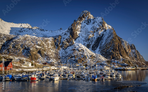 Svolvær Port in winter (Lofoten, Norway)