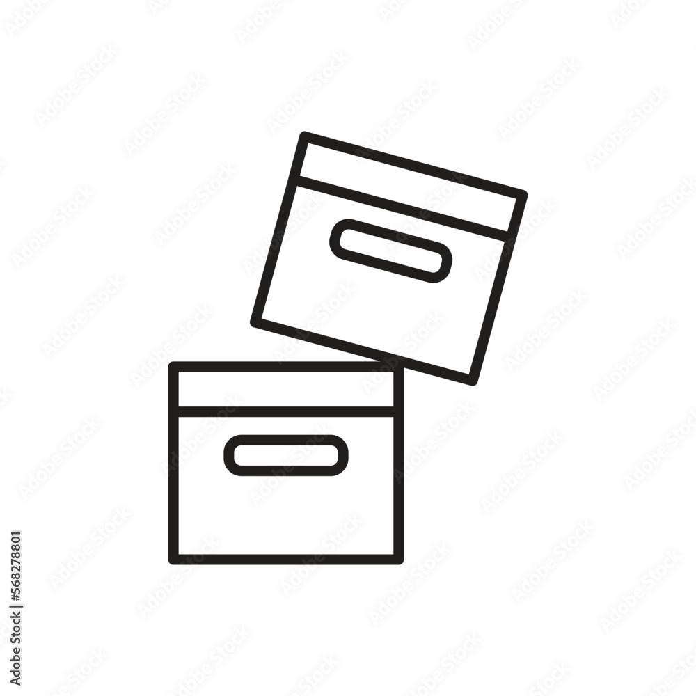 cardboard box icon vector illustration design logo template flat style trendy collection cardboard box icon vector illustration design logo template flat style trendy collection