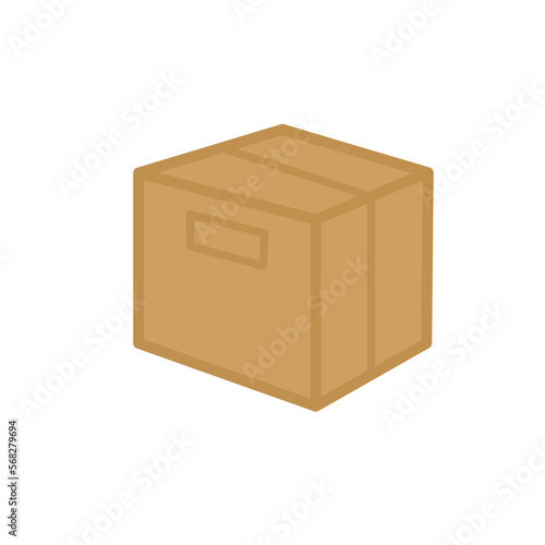  cardboard box icon vector color illustration design logo template flat style trendy collection