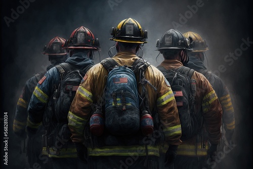 Firefighter working