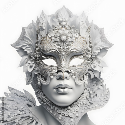 carnival mask created using Generative AI Technology