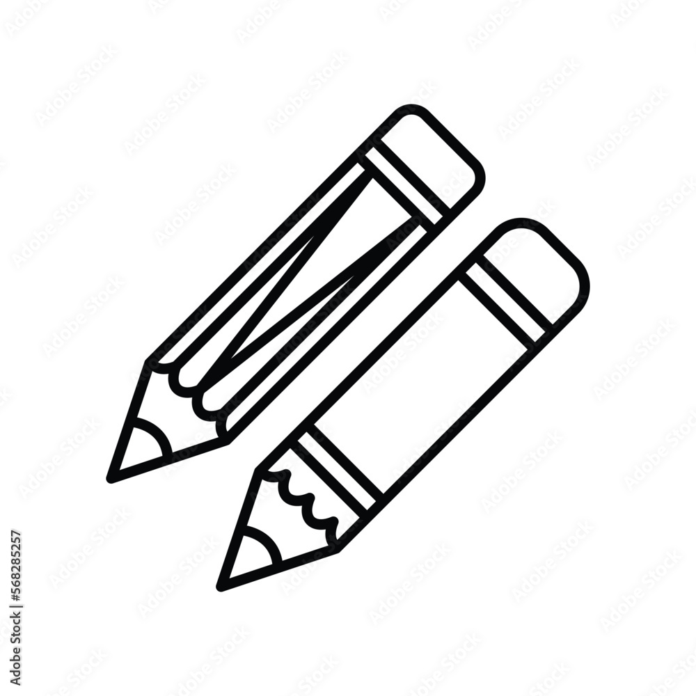 pencil icon vector line illustration design logo template flat style trendy collection pencil icon vector line illustration design logo template flat style trendy collection