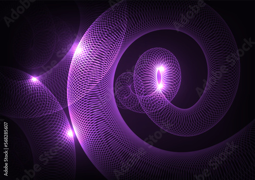 Abstract dynamic purple movement twirl light background