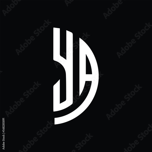 YA YA Logo Design, Creative Minimal Letter YA YA Monogram