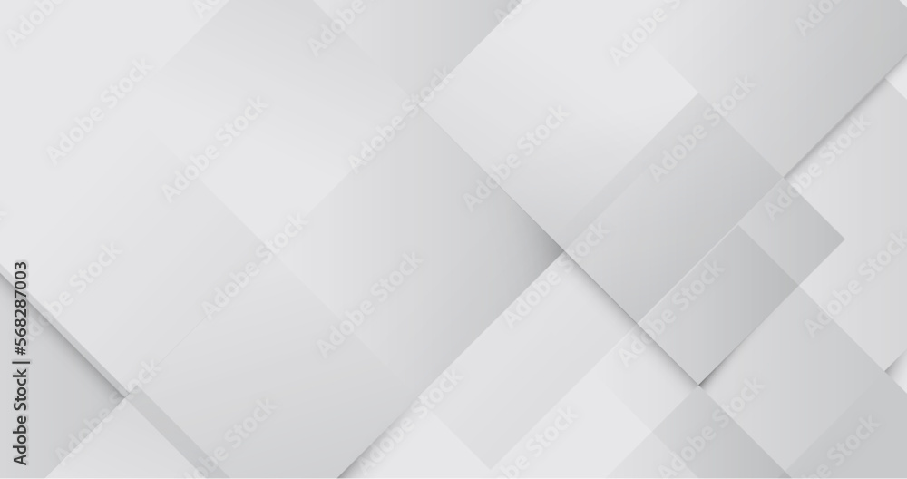 Abstract white square shape with futuristic concept background. Vector illustration - obrazy, fototapety, plakaty 