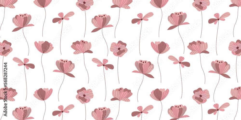 Flower art deco pattern background