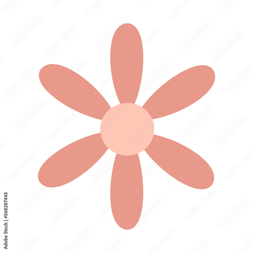 simple pink flower isolated simple pink flower isolated