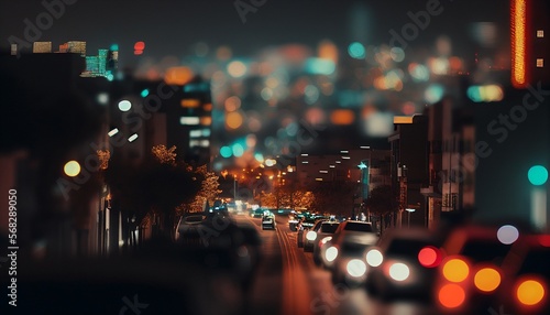Night city. generative AI