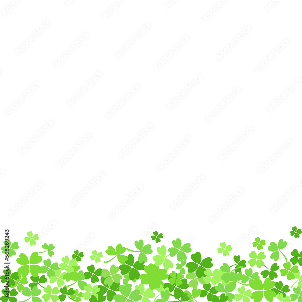 Green leaves clover on transparent background. Green leaves clover on transparent background.