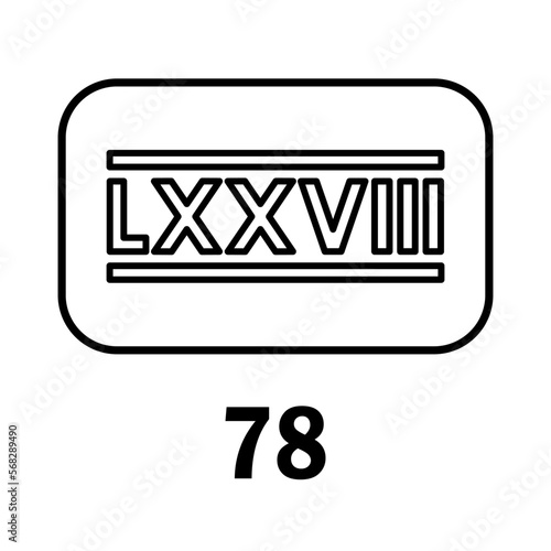 roman numeral icon vector illustration design logo template flat style trendy collection