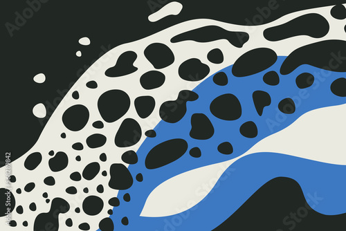 Blue and black frog skin pattern for background and wallpaper