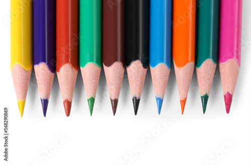 Set of color pencils isolat...