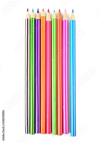 Set of color pencils isolat...