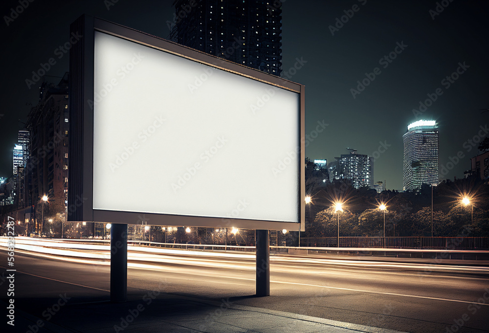 billboard at night city