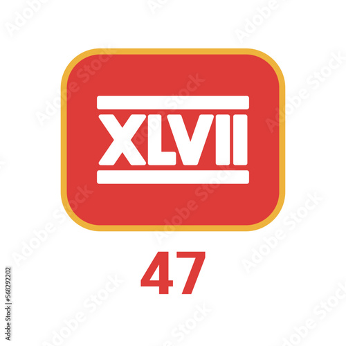 roman numeral icon color vector illustration design logo template flat style trendy collection