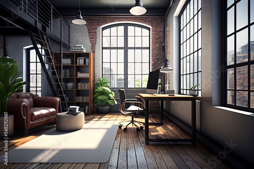 Bringing the Past into the Present An Industrial Loft Office with a Modern Twist