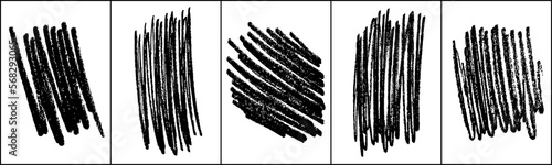 Set of ink black abstract paint stroke isolated on white background. Paint droplets. Digitally generated image. Vector design elements, illustration, EPS 10.