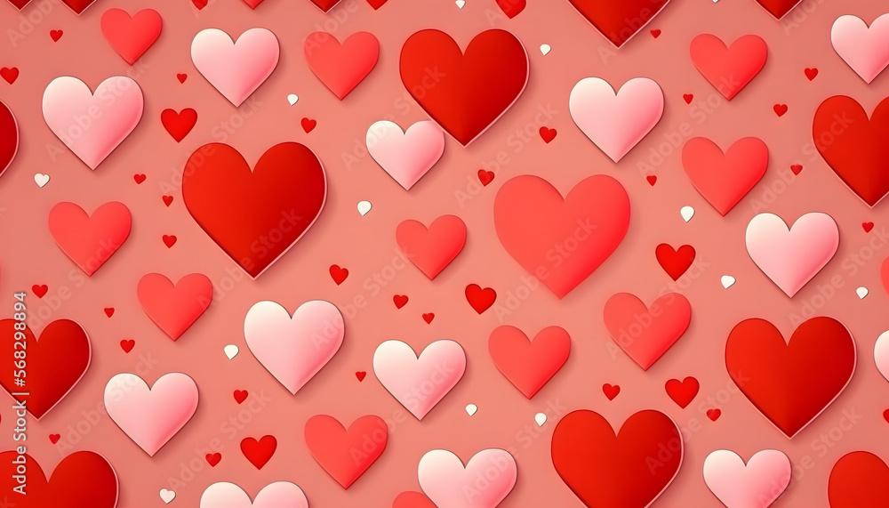 wallpaper hearts pattern, romance, valentine's day, vector illustration