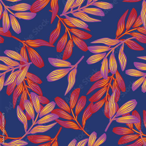 Tropical Leaf Seamless Pattern Design