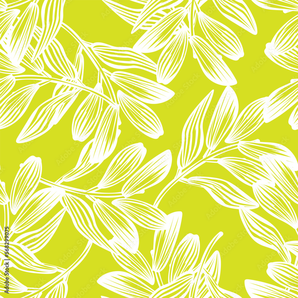 Fototapeta premium Tropical Leaf Seamless Pattern Design