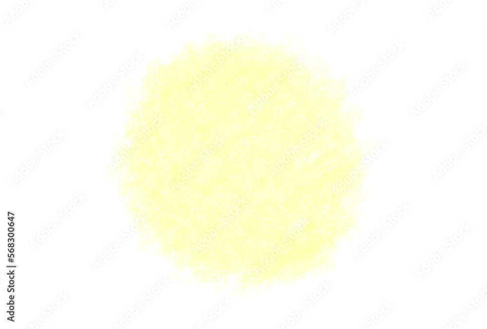 パステルタッチの黄色の丸いフレーム
